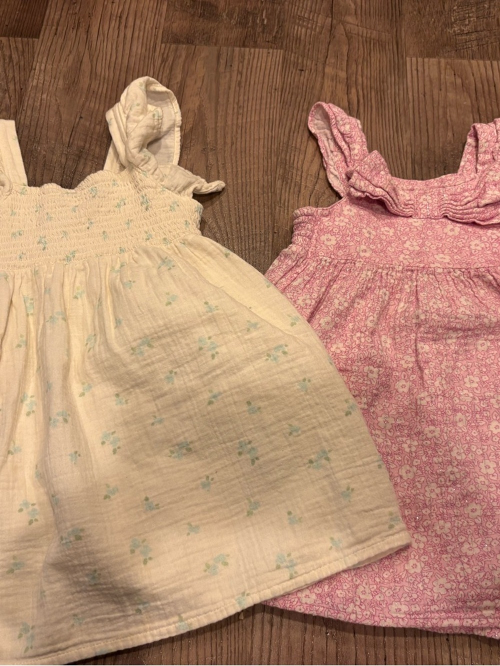Cat & Jack Pink Floral and Cream Floral Sundress Set
